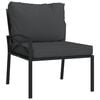 vidaXL Garden Lounge Set Black and Grey