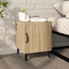 vidaXL Bedside Cabinet Set of 2 Sonoma oak Engineered wood, metal Medium