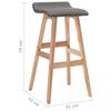 vidaXL Bar Stool Dark Gray Fabric
