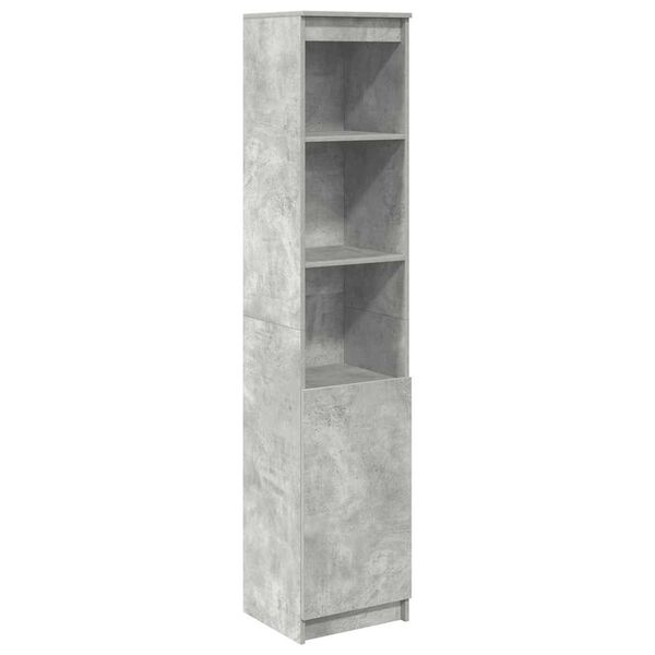 vidaXL Highboard Concrete grey Engineered wood Tall Modern
