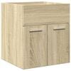 vidaXL Bathroom Furniture Set Sonoma Oak Engineered wood, Glass Medium