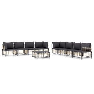 vidaXL Garden Lounge Set Anthracite
