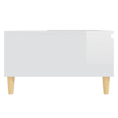 vidaXL Coffee Table High Gloss White 35.4"x23.6"x13.8" Engineered Wood