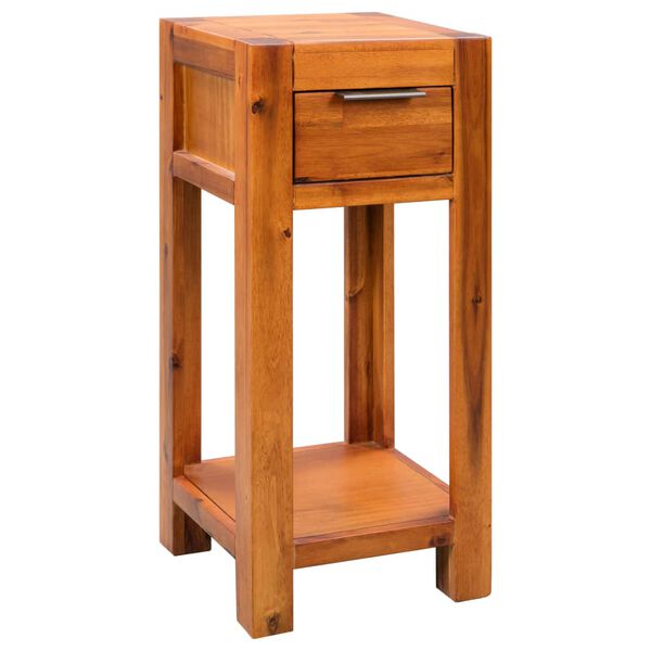 vidaXL End Table Solid Acacia Wood 11.8"x11.8"x27.6"
