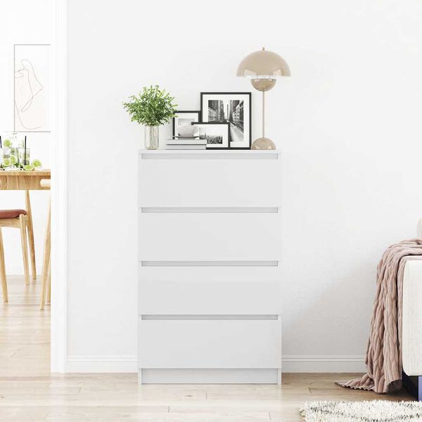 vidaXL Sideboard High gloss white Chipboard Medium Sideboard