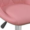 vidaXL Bar Stool Set of 2 Pink Velvet (100% polyester), chrome steel