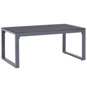 vidaXL Coffee Table Silver Powder-coated aluminum and glass Medium