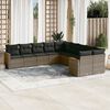 vidaXL Garden Sofa Set Grey, Dark Grey
