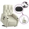 vidaXL Stand Up Massage Recliner Chair Cream