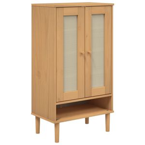 vidaXL Shoe Cabinet Brown Solid pine wood with UV varnish finish Medium