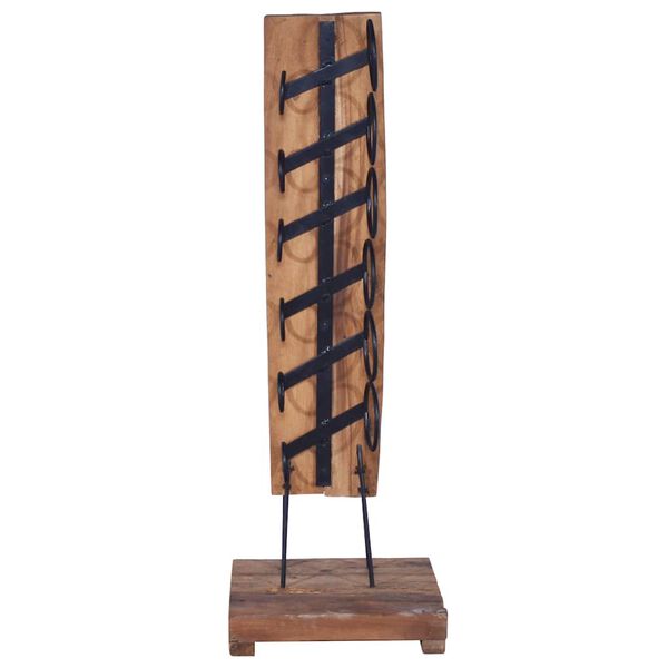 vidaXL Wine Rack for 6 Bottles 13.8"x13.8"x39.4" Solid Teak Wood