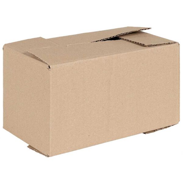 vidaXL Folding Box 50 pcs Natural 9.45 x 5.12 x 5.12 in Cardboard