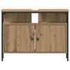 vidaXL Bathroom Furniture Set with Shelf 3 pcs Brown Engineered wood