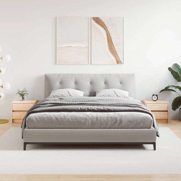 vidaXL Bedside Cabinet Set of 2 Natural Pine Solid Pine Wood