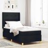 vidaXL Box Spring Bed with Mattress Black 31.50 x 78.74 in Fabric