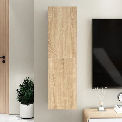 vidaXL TV Stand Sonoma Oak 12"x11.8"x43.3" Engineered Wood