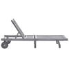 vidaXL Sunlounger Grey Solid Acacia wood Standard Height-Adjustable