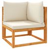 vidaXL Garden Sofas Corner with Cushions 2 pcs Wood Acacia&Rope
