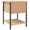 vidaXL Bedside Table Sonoma Oak Engineered Wood, Iron Compact