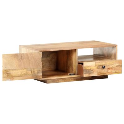 vidaXL Coffee Table 35.4"x19.7"x13.8" Solid Mango Wood