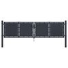 vidaXL Garden Gate Steel 118.1x39.4" Anthracite