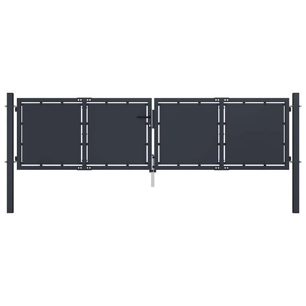 vidaXL Garden Gate Steel 118.1x39.4" Anthracite