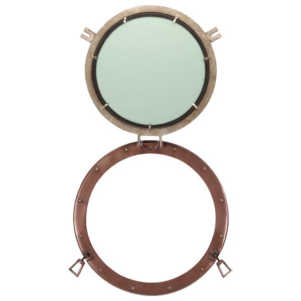 vidaXL&nbsp;Porthole Mirror&nbsp;Wall Hanging&nbsp;&Oslash;19.7"&nbsp;Aluminum and Glass