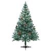 vidaXL Frosted Pre-lit Christmas Tree with Ball Set Pinecones 59.1"