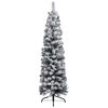vidaXL Artificial Christmas Tree Green with white flocked snow PVC, Steel