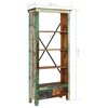 vidaXL Bookcase Solid Reclaimed Wood 31.5"x13.8"x70.9"