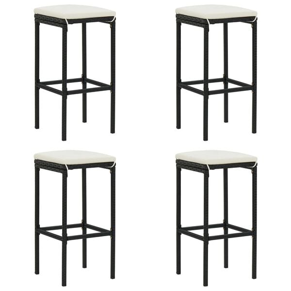vidaXL Garden Bar Set Black