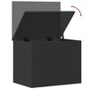 vidaXL Storage Box Black Engineered Wood Medium Storage Box