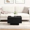 vidaXL Coffee Table Black Oak 21.65 x 21.65 x 12.20 in