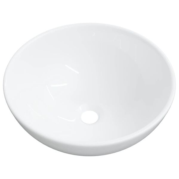 vidaXL Wash Basin White 11.0x11.0x3.9" Ceramic