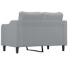 vidaXL 2-seater Sofa Light grey Fabric (100% polyester), metal, textilene