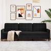 vidaXL 3-seater Sofa Black Velvet, Metal, Plywood, Textilene 82.7 in