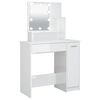vidaXL Dressing Table Glossy White Engineered wood, Acrylic Dressing Table