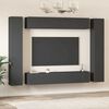 vidaXL 10 Piece TV Stand Set Gray Engineered Wood