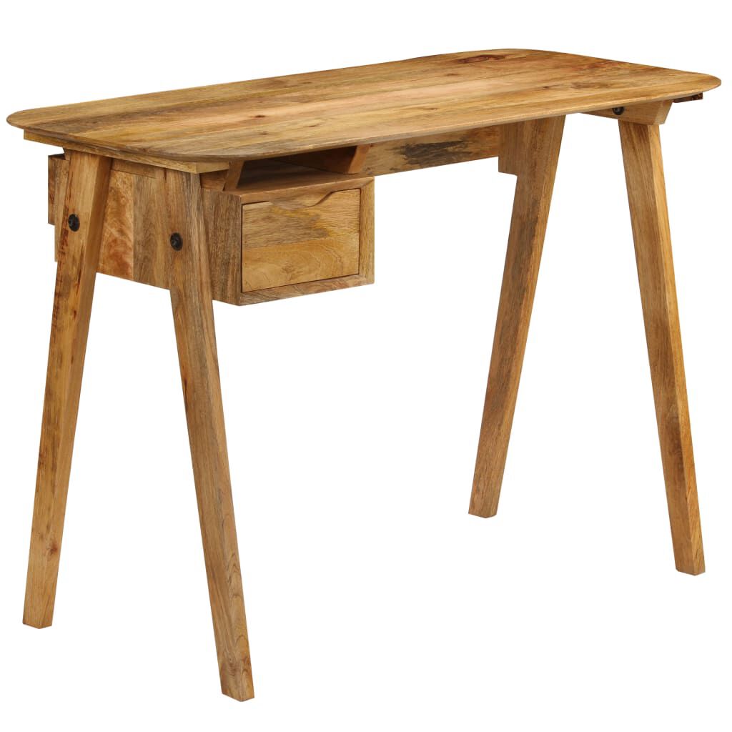 vidaXL Writing Desk Natural Mango Wood Solid Mango Wood Medium