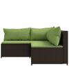 vidaXL Patio Lounge Set Brown