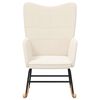 vidaXL Rocking Chair Cream Sherpa Fabric