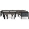 vidaXL Garden Lounge Set Anthracite Poly Rattan Large Modular
