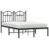 vidaXL Bed Frame Black Powder-coated steel Double Bed Frame