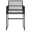 vidaXL Garden Chair Black PE Rattan, Powder-Coated Steel Collapsible