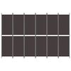 vidaXL 6-Panel Room Divider Brown 118.1"x78.7" Fabric
