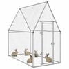 vidaXL Chicken Cage Silver Galvanized steel 78.7 x 39.4 x 74.8 in