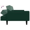 vidaXL Sofa Bed Dark Green Velvet (100% polyester), Wood, Plastic Medium
