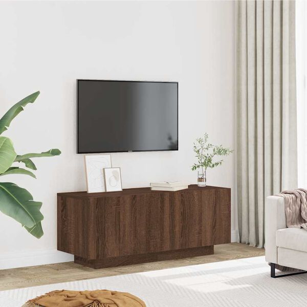 vidaXL TV Cabinet Brown Oak Engineered Wood Medium TV Cabinet
