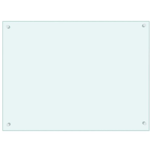 vidaXL Kitchen Backsplash White 31.5"x23.6" Tempered Glass