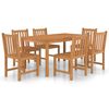 vidaXL Garden Dining Set Warm Teak Solid Teak Wood Durable